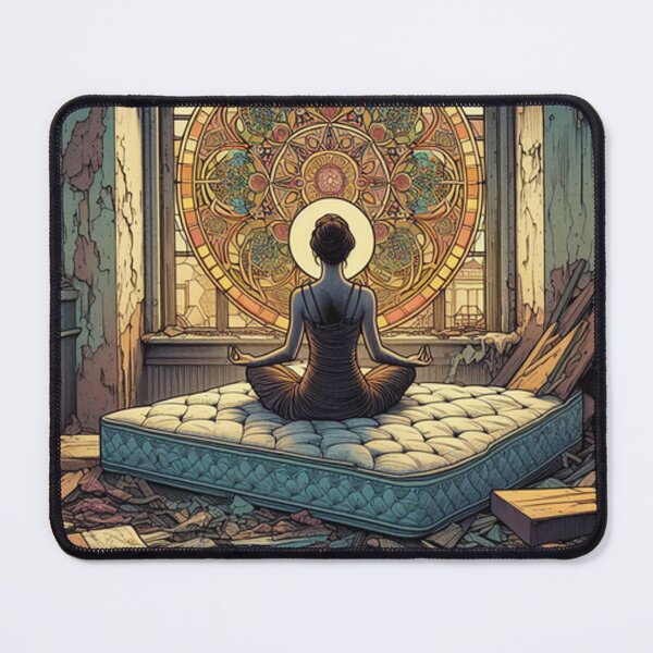Item preview, Art Nouveau Female Buddha Meditating designed and sold by patrickcallan.