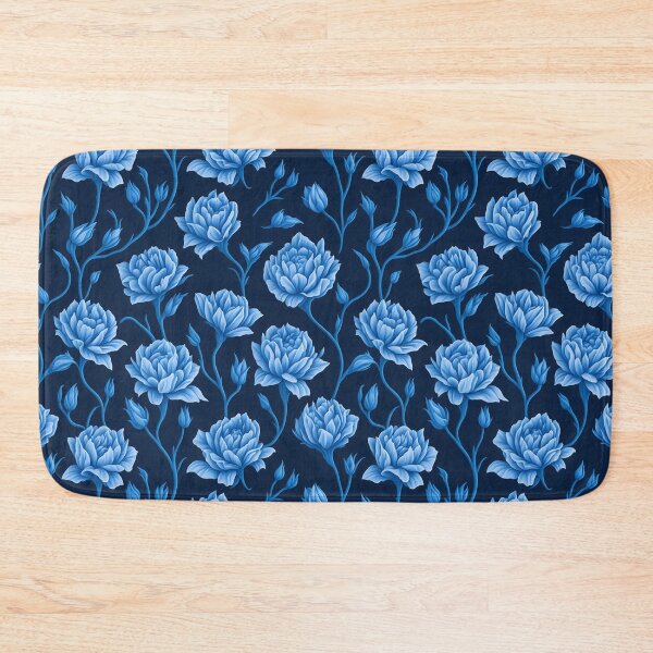 Item preview, Elegant Blue Carnation Floral Pattern, Blue Flower Pattern designed and sold by StickerinoShop.