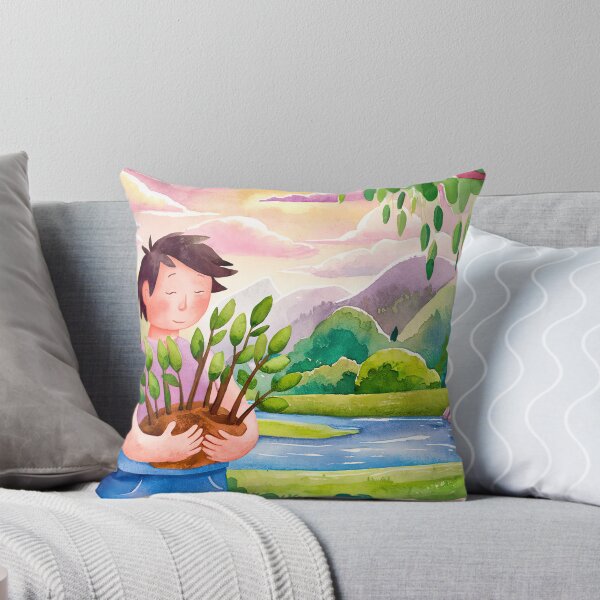 Item preview, watercolor planting trees designed and sold by ururuty.