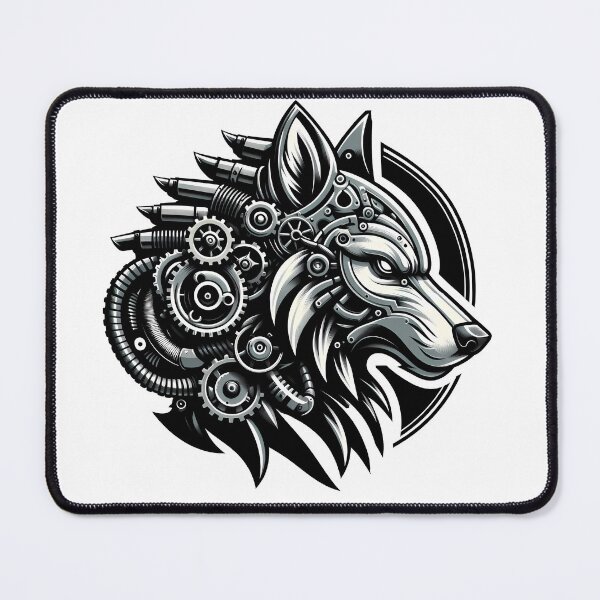Item preview, Steampunk Wolf designed and sold by Funny Vintage Stickers And T-Shirts.