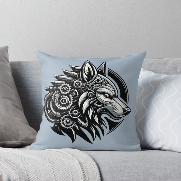 Item preview, Steampunk Wolf designed and sold by Funny Vintage Stickers And T-Shirts.
