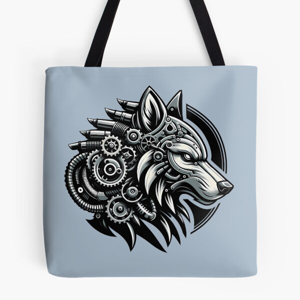 Item preview, Steampunk Wolf designed and sold by Funny Vintage Stickers And T-Shirts.