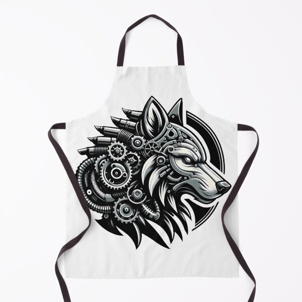 Item preview, Steampunk Wolf designed and sold by Funny Vintage Stickers And T-Shirts.