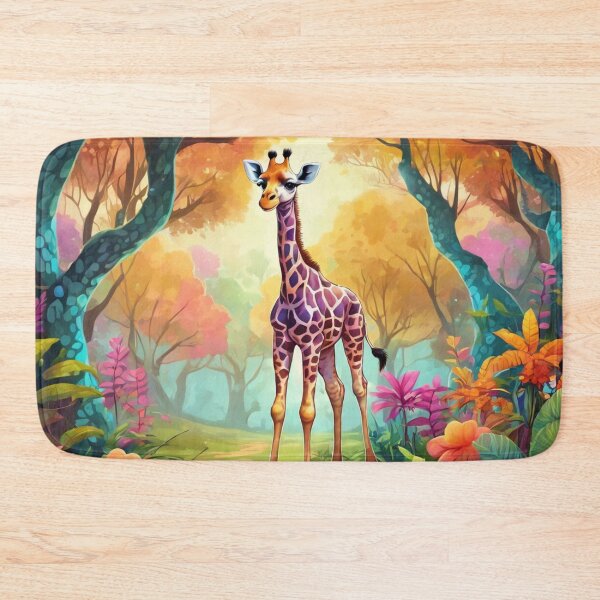 Item preview, Cute Baby Giraffe In a Colorful Rainforest designed and sold by LMStudioDesigns.