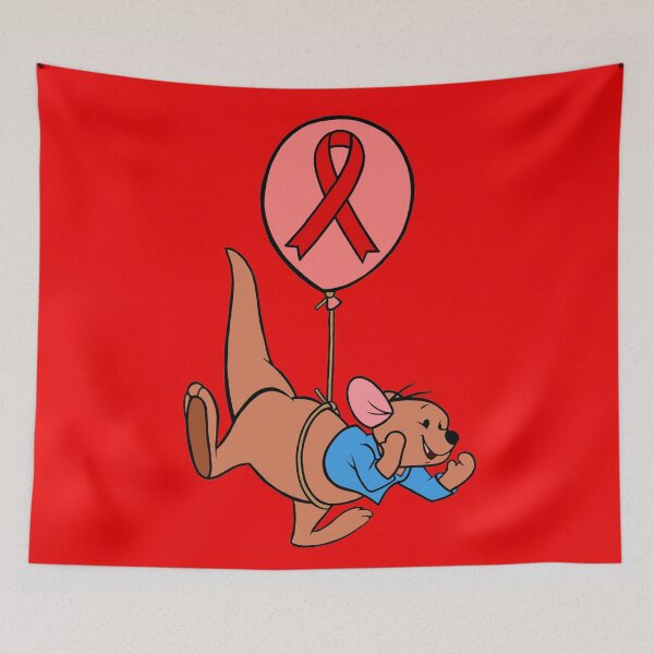 Item preview, Baby Kangaroo Hanging from an Awareness Ribbon Balloon (Red) designed and sold by CaitlynConnor.