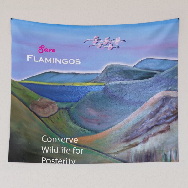 Item preview, Pink flying flamingos designed and sold by annenambiro.