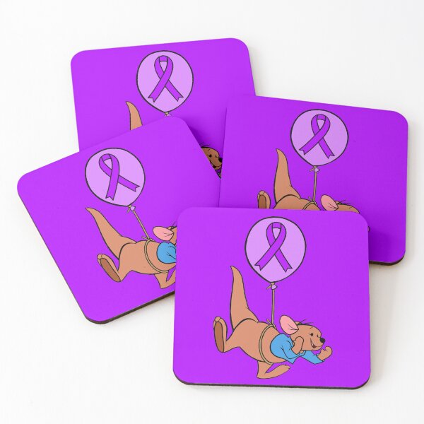 Item preview, Baby Kangaroo Hanging from an Awareness Ribbon Balloon (Purple) designed and sold by CaitlynConnor.