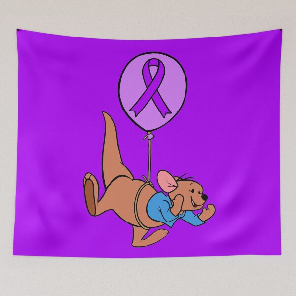 Item preview, Baby Kangaroo Hanging from an Awareness Ribbon Balloon (Purple) designed and sold by CaitlynConnor.