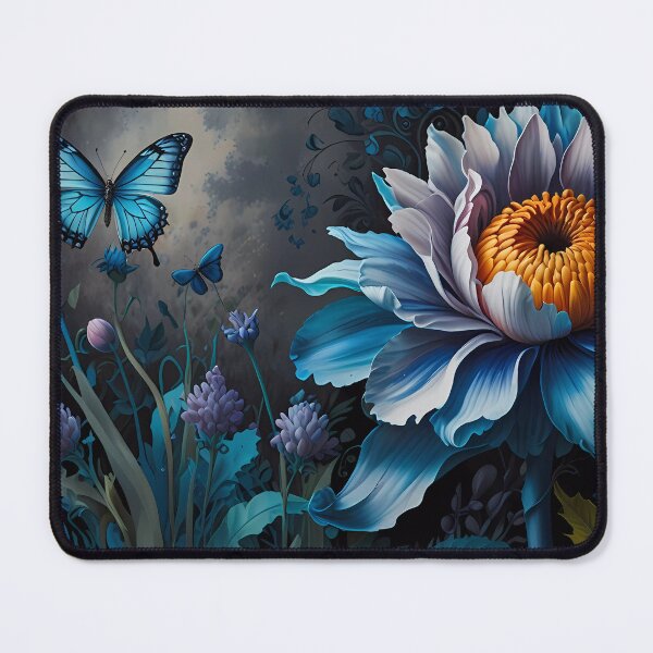 Item preview, Twilight Garden: Enchanted Blue Flowers and Butterflies designed and sold by FocusedArt.