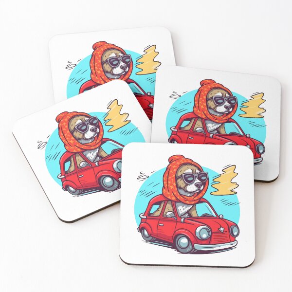 Item preview, Stylish Driver: A Chic Car Ride with a Cute Dog designed and sold by Artwyz.