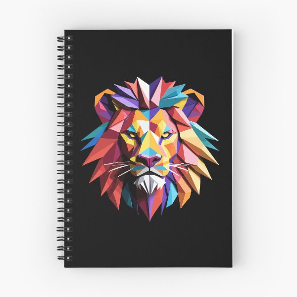 Item preview, lion lion head geometric geometry colorful strength strong gift designed and sold by Pineapple-Tree.