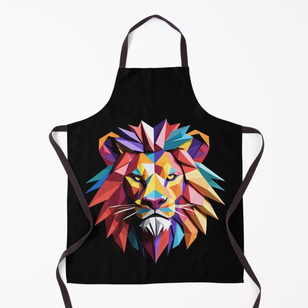 Item preview, lion lion head geometric geometry colorful strength strong gift designed and sold by Pineapple-Tree.