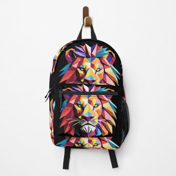 Item preview, lion lion head geometric geometry colorful strength strong gift designed and sold by Pineapple-Tree.