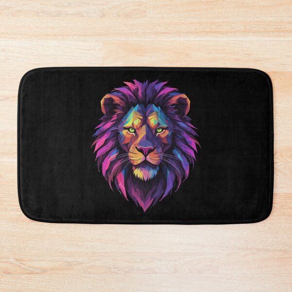 Item preview, lion lion head geometric geometry colorful strength strong gift designed and sold by Pineapple-Tree.