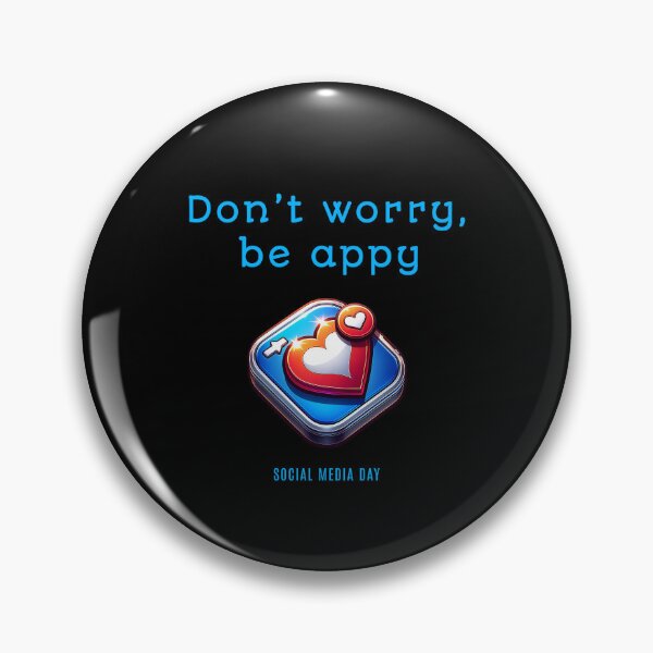 Item preview, Don't worry, be appy - Social Media Day designed and sold by Pflugart.