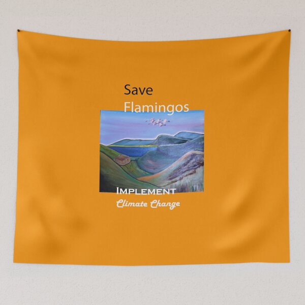 Item preview, Climate friendly Flamingos designed and sold by annenambiro.