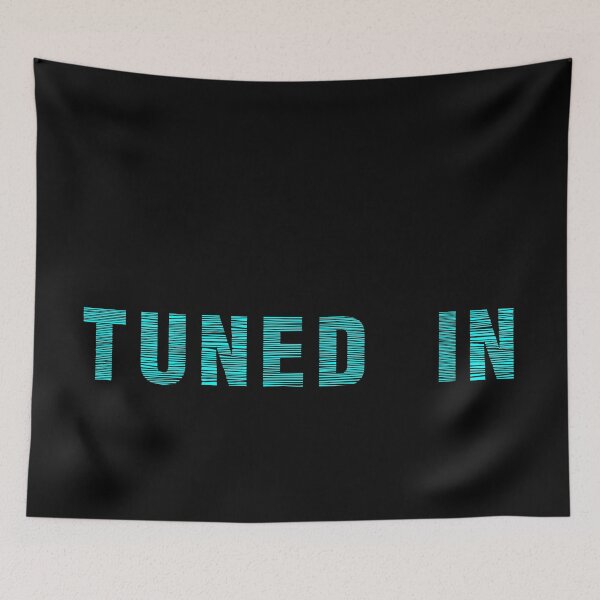 Item preview, Tuned In - Colorful Edition - Bright Cyan designed and sold by Fun Funky Designs.