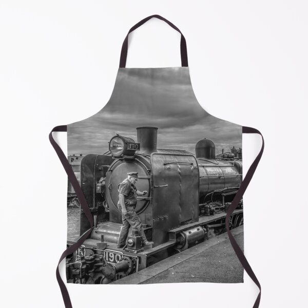 Item preview, Vintage Steam Train in Black and White - Maldon, Victoria, Australia designed and sold by Steven Jodoin.