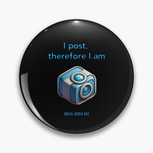 Item preview, I post, therefore I am - Social Media Day designed and sold by Pflugart.