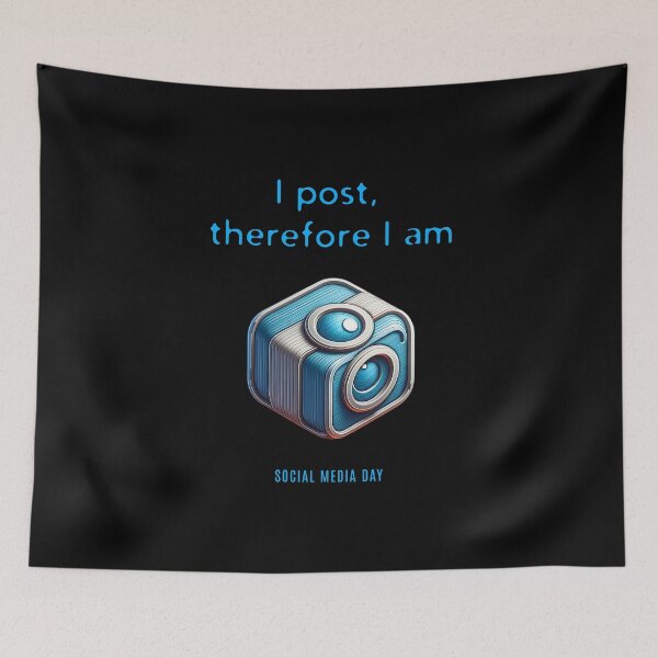 Item preview, I post, therefore I am - Social Media Day designed and sold by Pflugart.