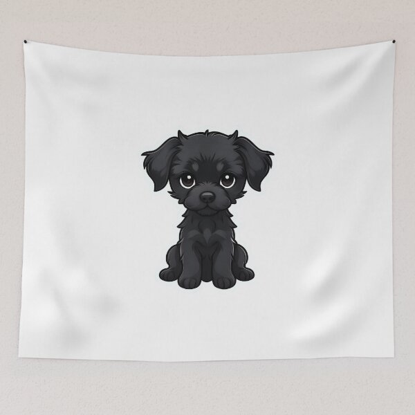 Item preview, Cute Black Puppy designed and sold by Pokemondundee.
