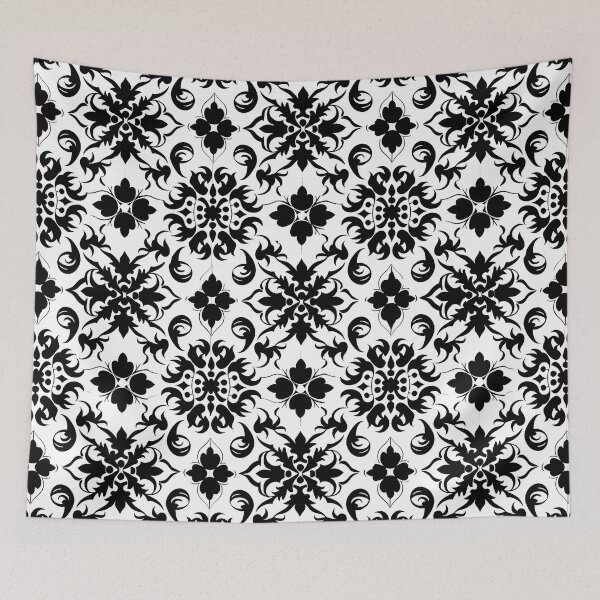 Item preview, Classic Black and White Turkish Tile Pattern designed and sold by VoyteksDesigns.