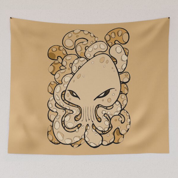 Item preview, Evil Octopus Squid Kraken Cthulhu Sea Creature - Warm Sand designed and sold by bignose1977.