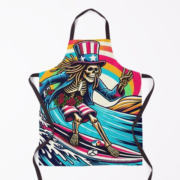 Item preview, Uncle Skeleton Sam Goes Surfing designed and sold by HippieFarms11.