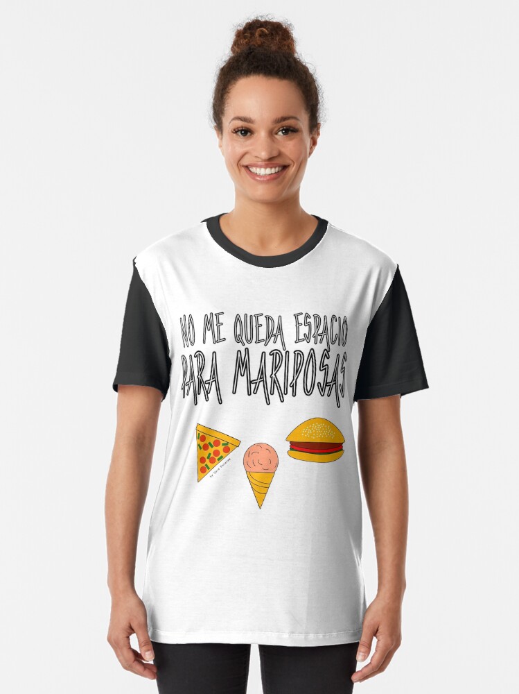 Vista alternativa de Camiseta gráfica COMIDA ANTES QUE MARIPOSAS