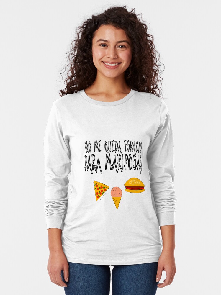 Vista alternativa de Camiseta de manga larga COMIDA ANTES QUE MARIPOSAS
