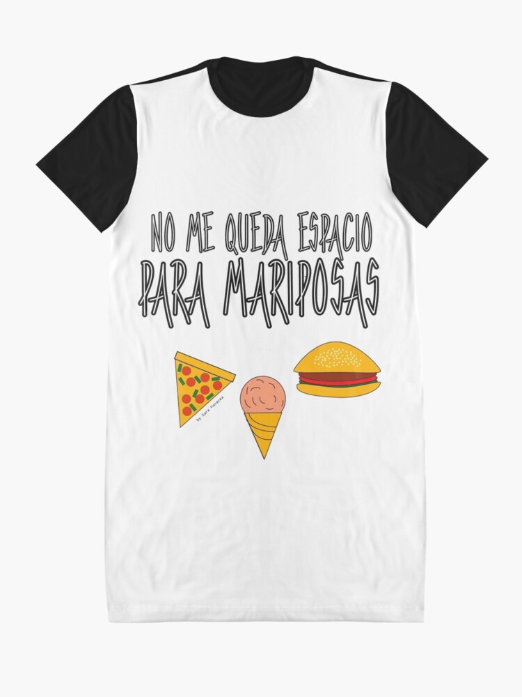 Vista alternativa de Vestido camiseta COMIDA ANTES QUE MARIPOSAS