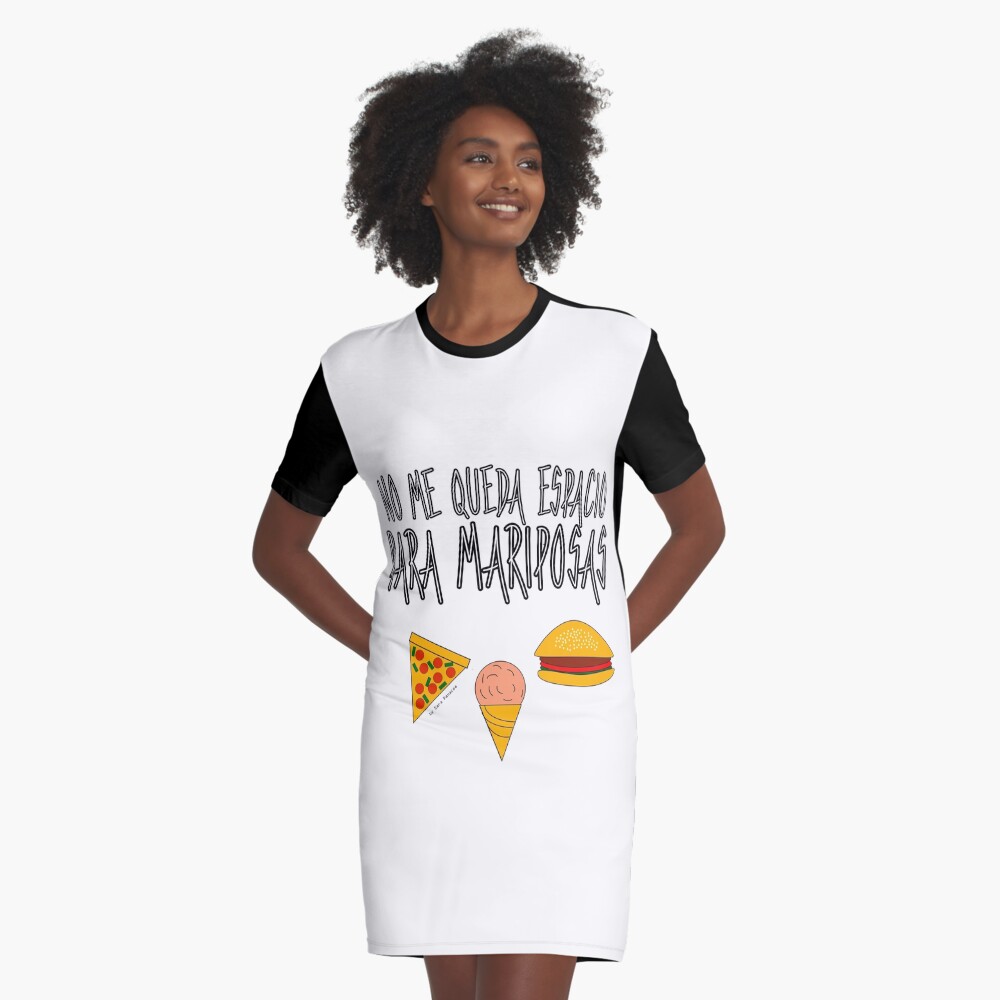 COMIDA ANTES QUE MARIPOSAS Vestido camiseta