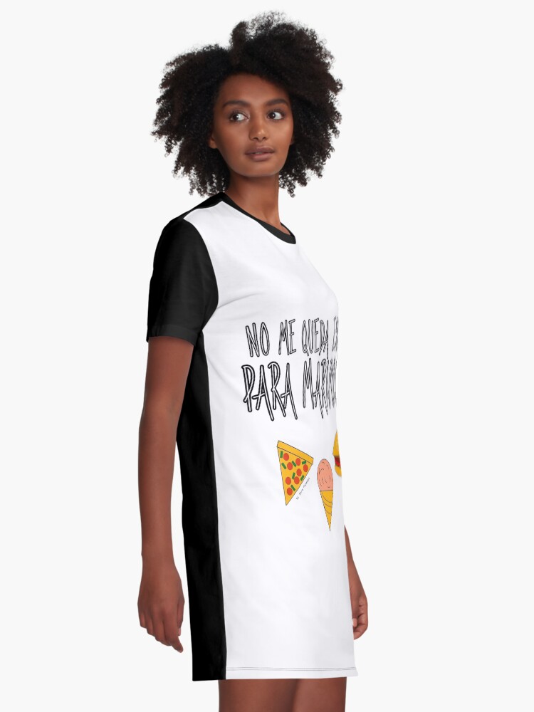 Vista alternativa de Vestido camiseta COMIDA ANTES QUE MARIPOSAS