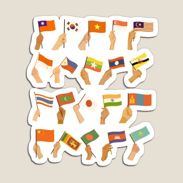 Item preview, Kids T-Shirt - Asian Flags designed and sold by Positots.
