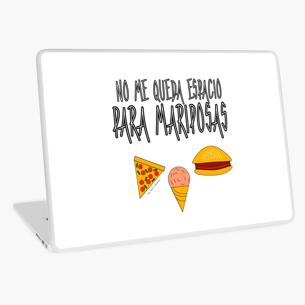 COMIDA ANTES QUE MARIPOSAS Vinilo para portátil