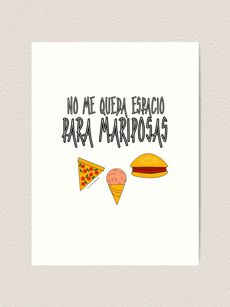 Vista alternativa de Lámina artística COMIDA ANTES QUE MARIPOSAS