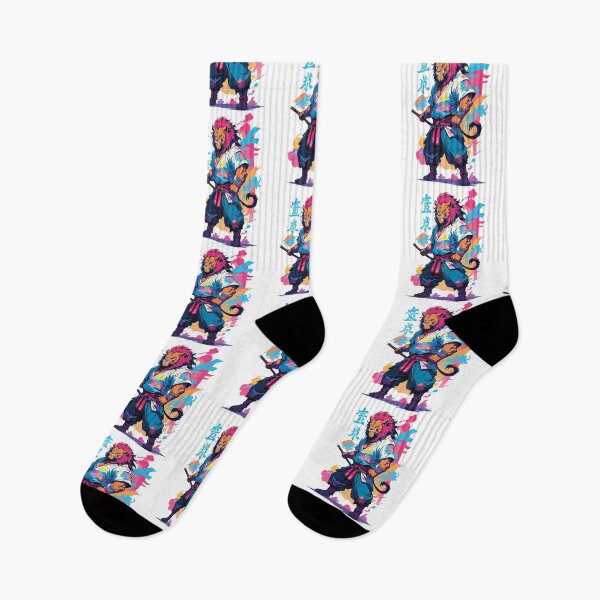 Item preview, Samurai Lion Aesthetic Vaporwave Style Japan Design designed and sold by LuminOrb.