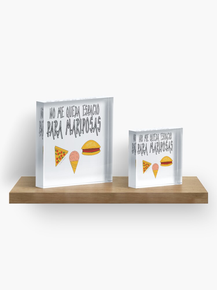 Vista alternativa de Bloque acrílico COMIDA ANTES QUE MARIPOSAS