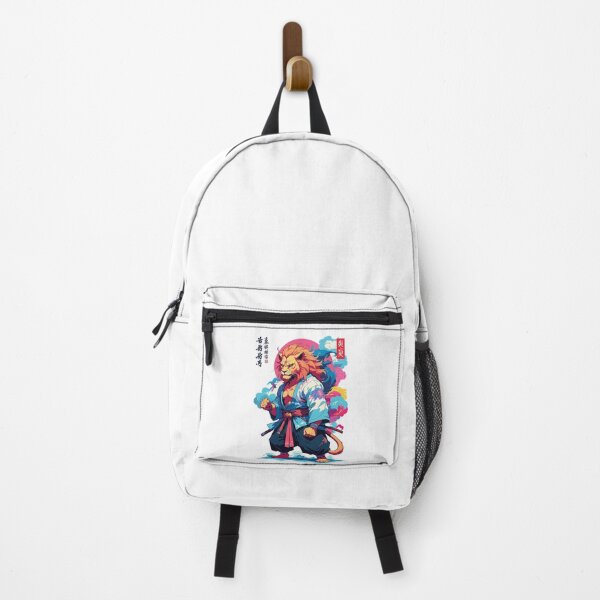 Item preview, Samurai Lion Aesthetic Vaporwave Style Japan Art designed and sold by LuminOrb.
