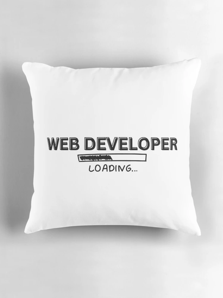 Thumbnail 3 of 4, Pillow, Web Developer Loading designed and sold by PatchMerch.