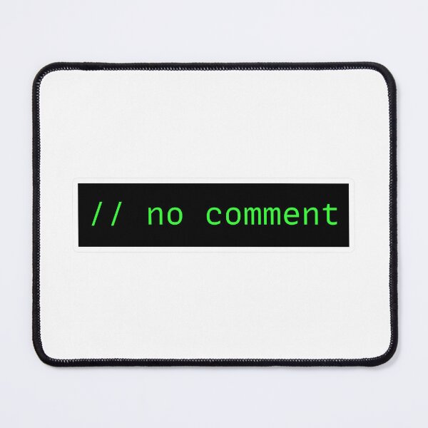 Item preview, No Comment designed and sold by PatchMerch.