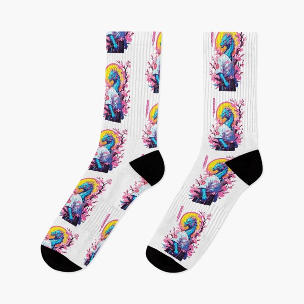 Item preview, Dragon Samurai Aesthetic Vaporwave Style Japan designed and sold by LuminOrb.