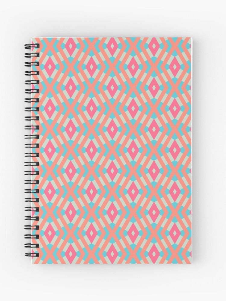 Journal, Geometric Sunset on Sea Colorful Diamond Lattice designed and sold by Triplicate Limited