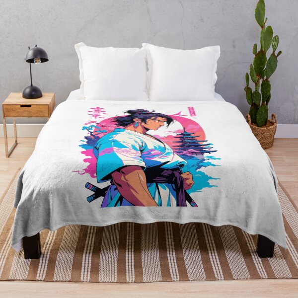 Item preview, Aesthetic Vaporwave Style Japanese Samurai designed and sold by LuminOrb.