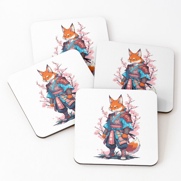 Item preview, Kitsune Samurai Fox Vintage Ukiyo-e Style designed and sold by LuminOrb.
