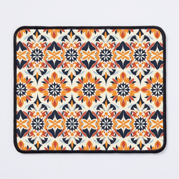 Item preview, Bold Sicilian Tile Pattern in Red, Orange, and Black designed and sold by VoyteksDesigns.