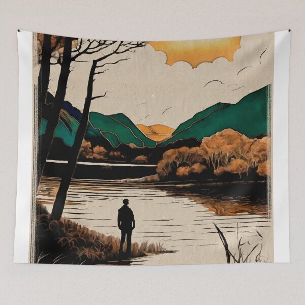 Item preview, Lonely man in Nature designed and sold by Anas Arts.