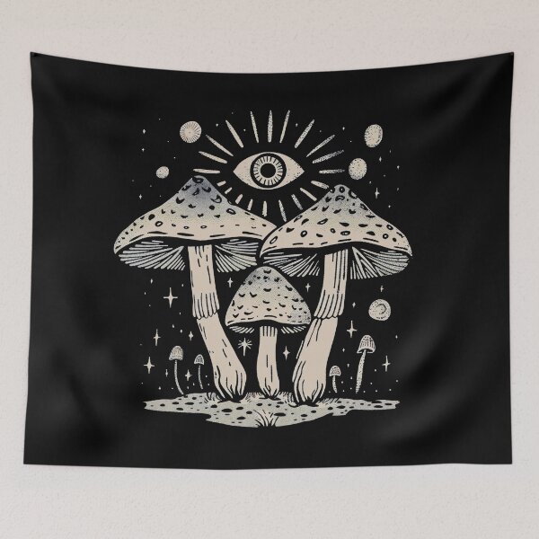 Item preview, Psychedelic magic mushrooms with eye designed and sold by KateEbony.