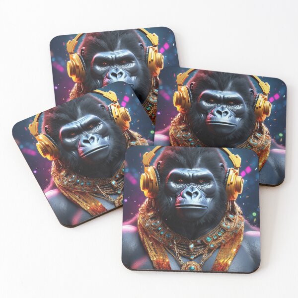 Item preview, Primate Party - Gorilla DJ with Headphones by LaLi Designs designed and sold by LaLi-Designs.