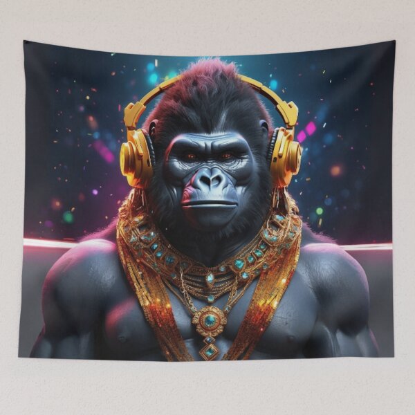 Item preview, Primate Party - Gorilla DJ with Headphones by LaLi Designs designed and sold by LaLi-Designs.